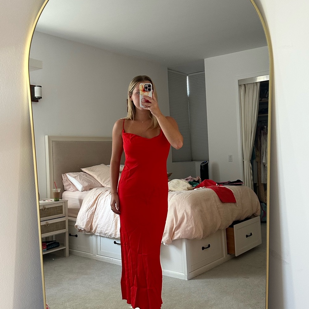 Zara Vibrant Red Maxi Dress